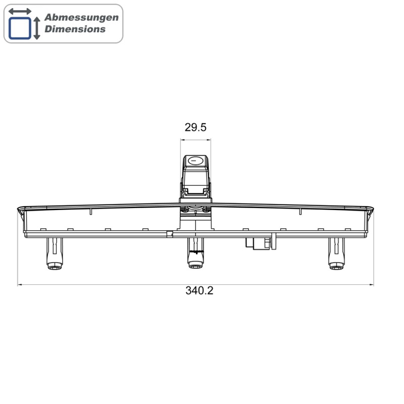 AMPIRE Kamera (CVBS), für VW T5 mit Heckklappe (kein Hochdach)