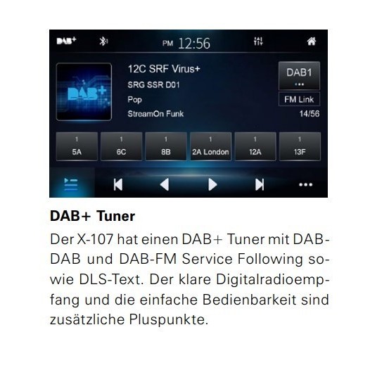 XZENT X-107  2-Din 6.75 Infotainer DAB und Weblink Cast