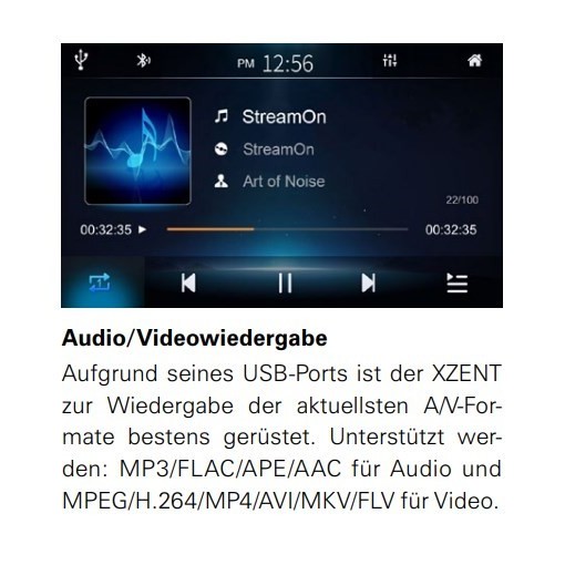 XZENT X-107  2-Din 6.75 Infotainer DAB und Weblink Cast