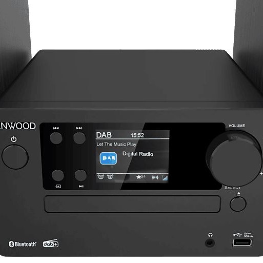 KENWOOD M-725DAB-B - Micro HiFi-System mit DAB+, CD, USB, Bluetooth
