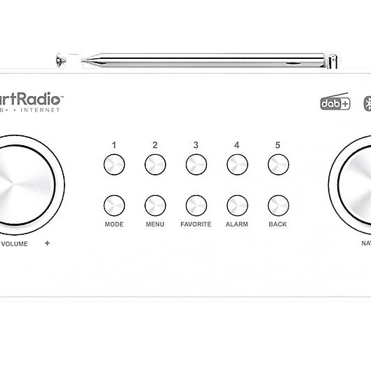 Kenwood CR-ST100S-W Smartradio mit DAB+ und Bluetooth Audiostreaming weiß