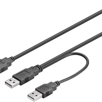 USB Power-Adapterkabel 2x Stecker auf Buchse (A)
