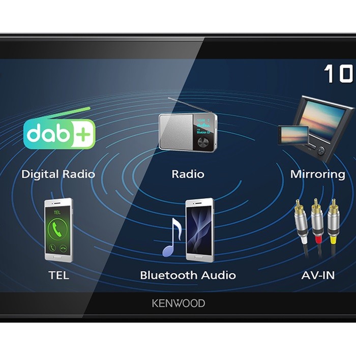 Kenwood DMX129DAB | 2-DIN | DAB+ | Bluetooth | Android USB Mirroring