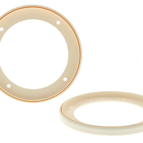 Lautsprechergitter Satz 100mm 2-teilig weiss Kunststoffring Metallgitter