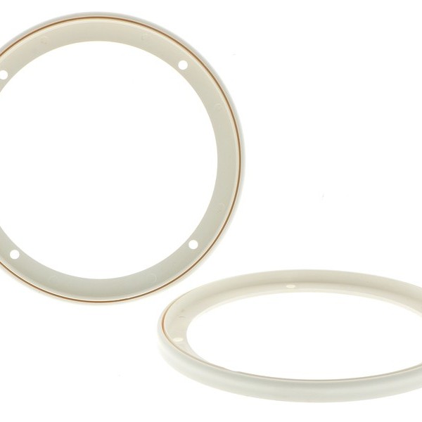 Lautsprechergitter Satz 165mm 2-teilig weiss Kunststoffring Metallgitter