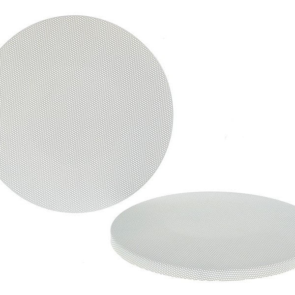 Lautsprechergitter Satz 165mm 2-teilig weiss Kunststoffring Metallgitter
