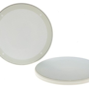 Lautsprechergitter Satz 165mm 2-teilig weiss Kunststoffring Metallgitter