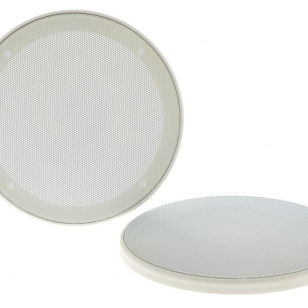 Lautsprechergitter Satz 165mm 2-teilig weiss Kunststoffring Metallgitter