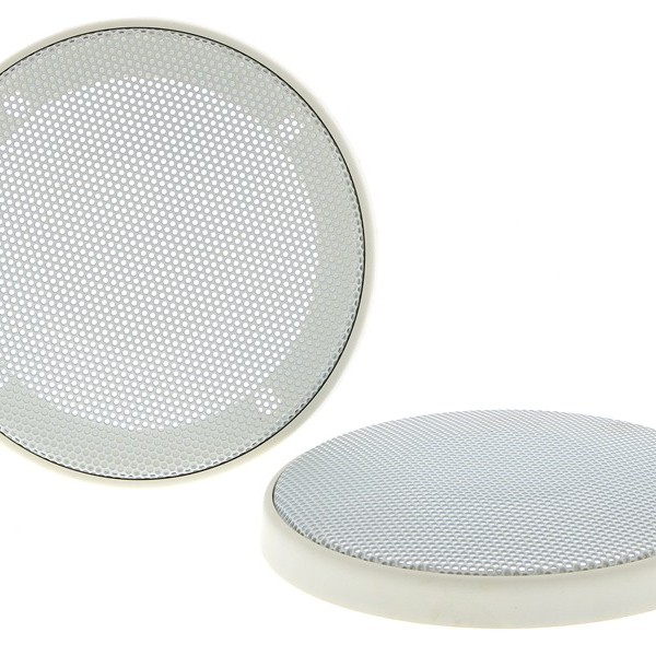 Lautsprechergitter Satz 87mm 2-teilig weiss Kunststoffring Metallgitter
