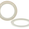 Lautsprechergitter Satz 130mm 2-teilig weiss Kunststoffring Metallgitter