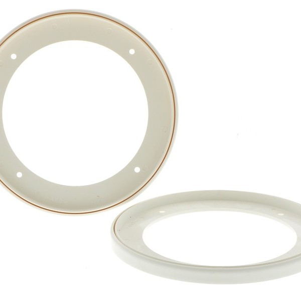 Lautsprechergitter Satz 130mm 2-teilig weiss Kunststoffring Metallgitter