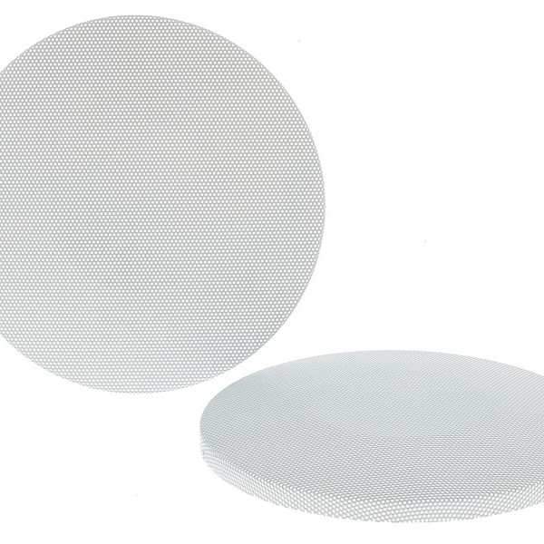 Lautsprechergitter Satz 130mm 2-teilig weiss Kunststoffring Metallgitter