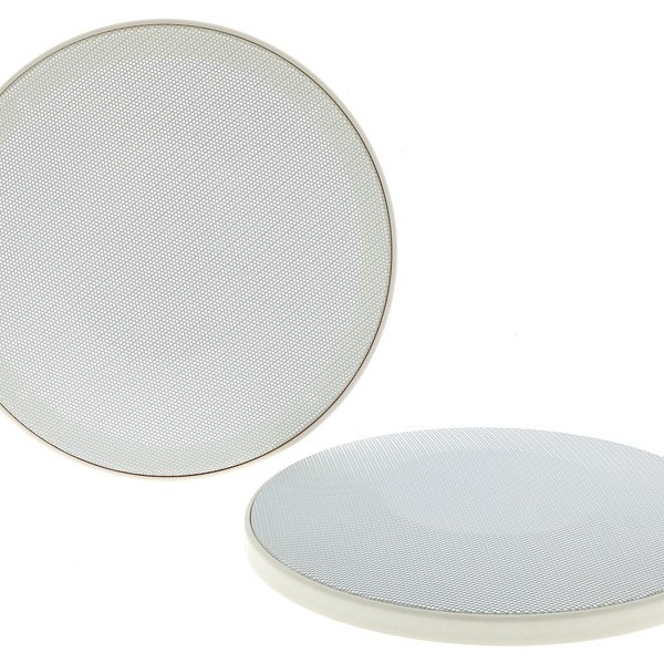 Lautsprechergitter Satz 200mm 2-teilig weiss Kunststoffring Metallgitter