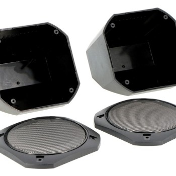 Lautsprecher Aufbau Gehäuse Set schwarz 130mm DIN Lautsprecher