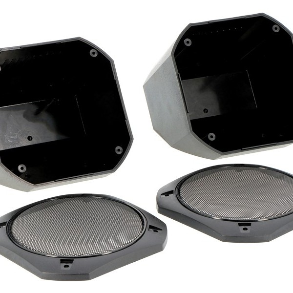 Lautsprecher Aufbau Gehäuse Set schwarz 130mm DIN Lautsprecher