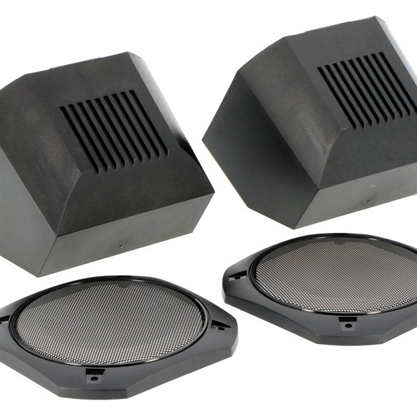 Lautsprecher Aufbau Gehäuse Set schwarz 130mm DIN Lautsprecher