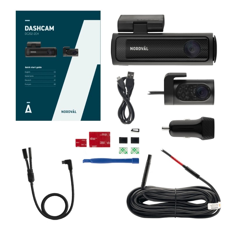 Nordväl DC202-2CH 128GB Dashcam 4K UHD