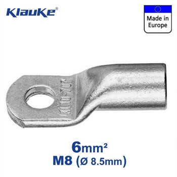 KLAUKE Rohrkabelschuh, 6mm², M8, 12mm breit, 2 Stück