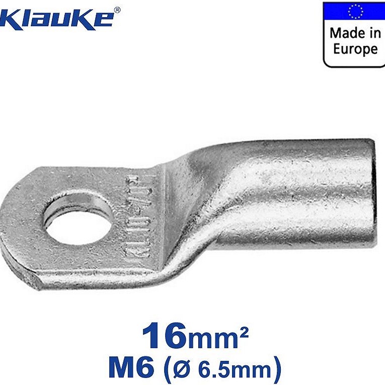 KLAUKE Rohrkabelschuh, 16mm², M6, 12mm breit, 2 Stück