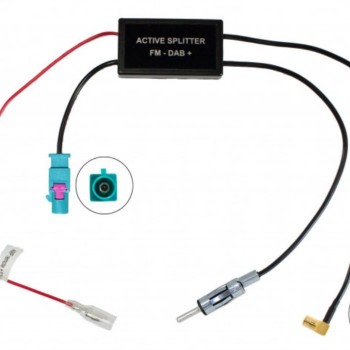 Antennensignal-Verteiler aktiv - für passive Antennen - Stecker: FAKRA / DIN