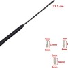 Ersatzantennenstab 27.5 cm, 3 Gewinde, M4/M5/M6