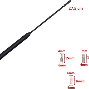 Ersatzantennenstab 27.5 cm, 3 Gewinde, M4/M5/M6