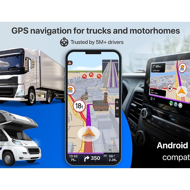 Sygic LKW & Wohnmobil GPS Navigation App Aktivierungsgutschein
