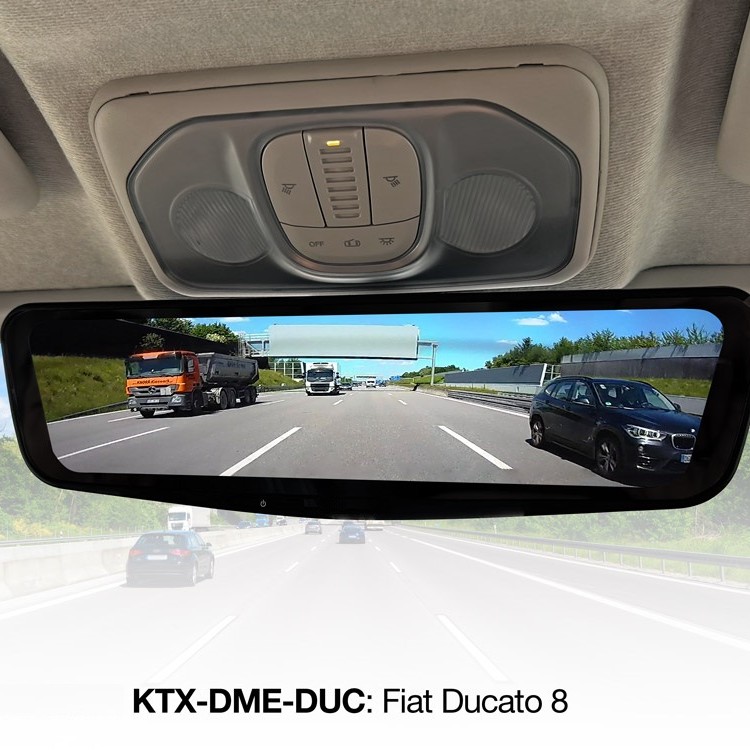 Fahrzeugspezifische Halterung im Fiat Ducato für den spiegelmonitor