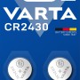 LITHIUM-KNOPFZELLE VARTA ELECTRONICS CR2430, 3V, 2ER-PACK