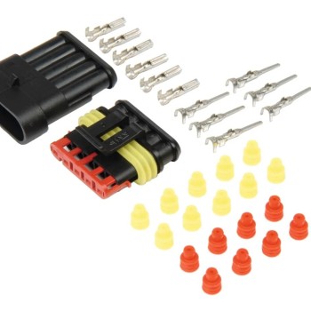 Steckgehäusesatz, 5-polig, bis 24V, -40°C, 125°C