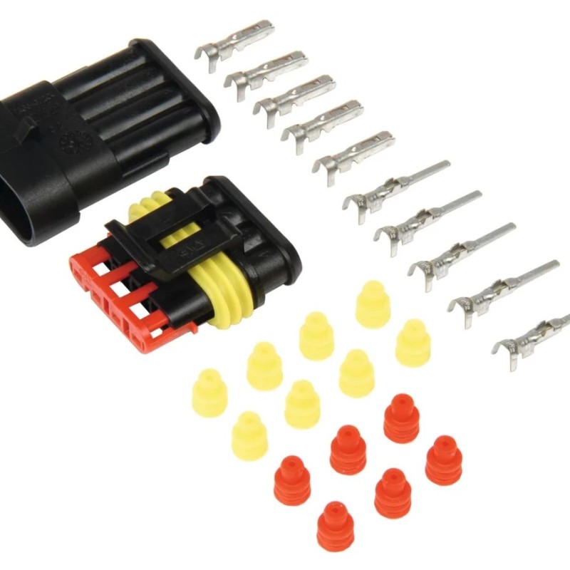 Steckgehäusesatz, 4-polig, bis 24V, -40°C, 125°C
