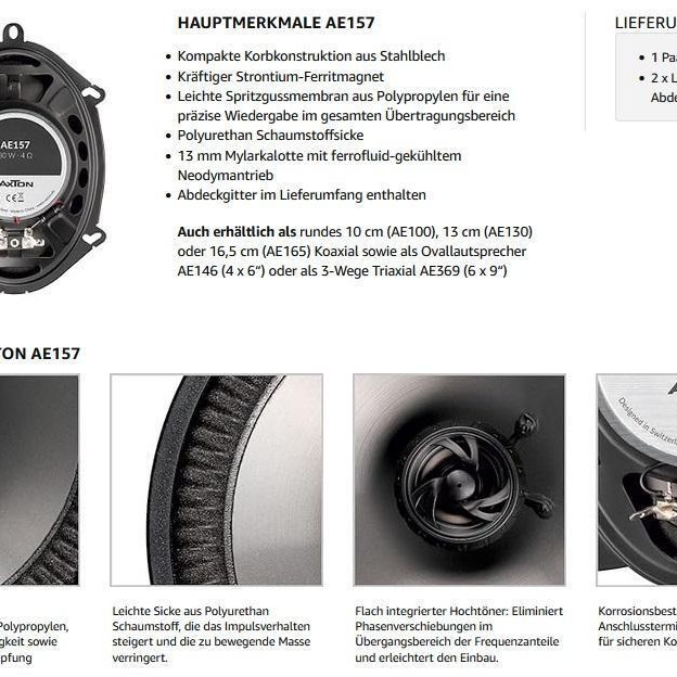 AXTON AE157 5 x 7 2-Wege Coax System