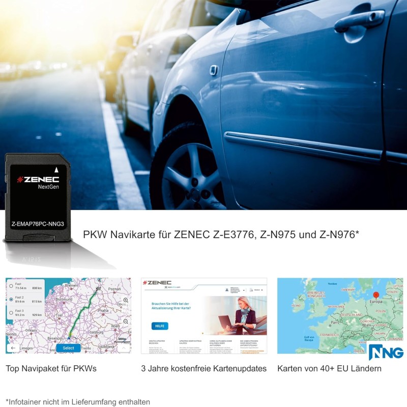 Z-x76 Prime 64 GB SD-Karte EU-Karte für PKW