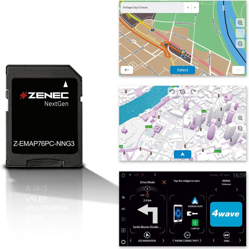 Z-x76 Prime 64 GB SD-Karte EU-Karte für PKW