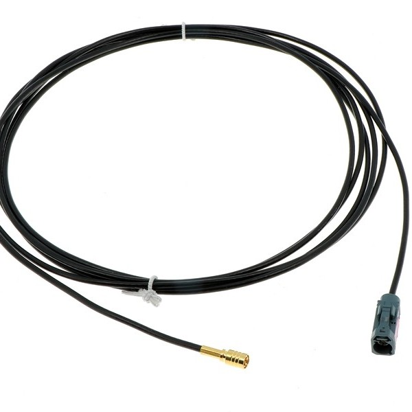 Antennenkabel Verlängerung FAKRA (F) Code Z Wasserblau auf SMB (F) 350cm