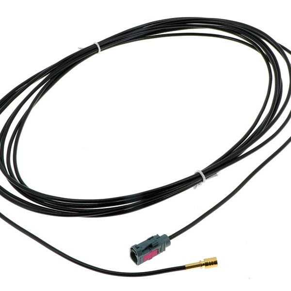 Antennenkabel Verlängerung FAKRA (F) Code Z Wasserblau auf SMB (F) 500cm