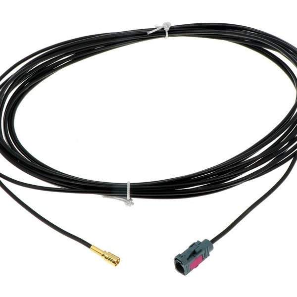 Antennenkabel Verlängerung FAKRA (F) Code Z Wasserblau auf SMB (F) 700cm