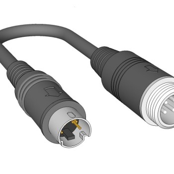 Adapter 4-Pin Mini DIN Stecker CV - 4-Pin Aviation Stecker