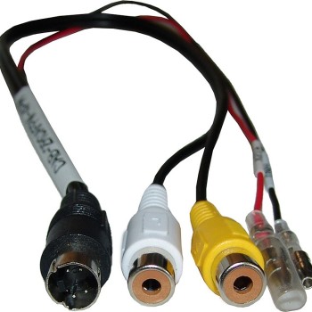 Adapter 4-Pin Mini DIN Stecker CV auf 2 Cinch Buchsen+Strom