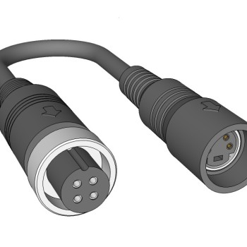 Adapter 4-Pin Mini DIN Buchse CV - 4-Pin Aviation Buchse