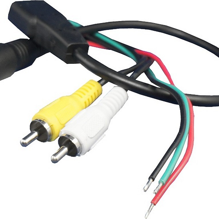 Adapter 4-Pin Mini DIN Buchse CV auf Cinch+Strom