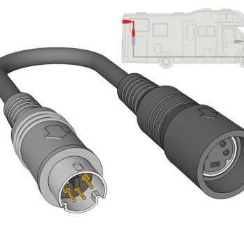 Adapter 6-Pin Stecker WAECO - 4-Pin mini DIN Buchse CV