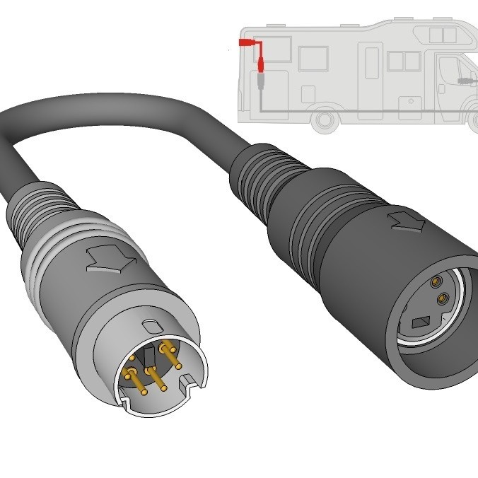 Adapter 6-Pin Stecker WAECO - 4-Pin mini DIN Buchse CV