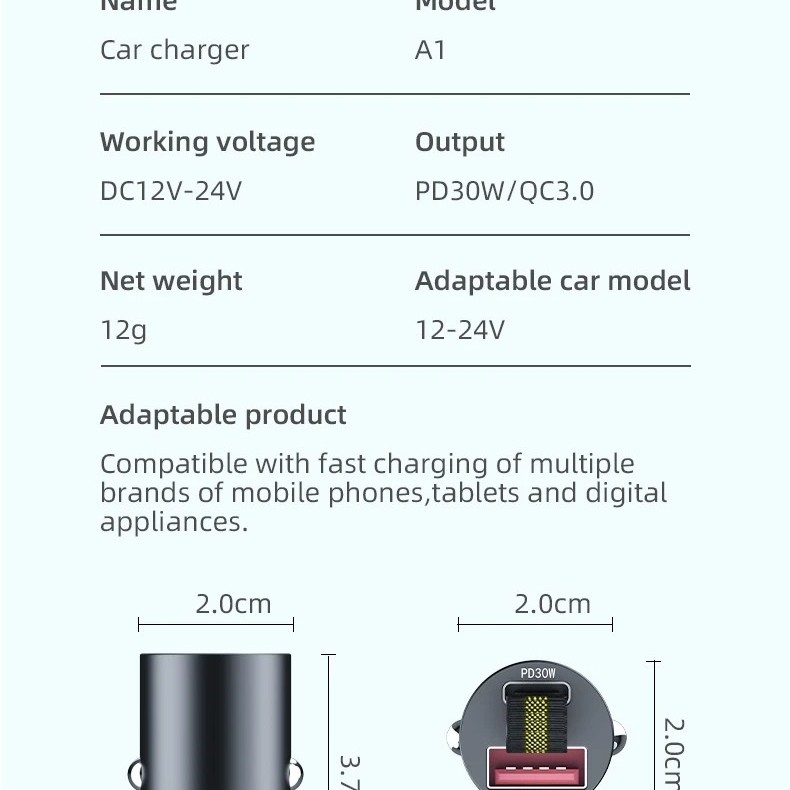 2 - USB-Autoladegerät 5V/3A Schnellladung