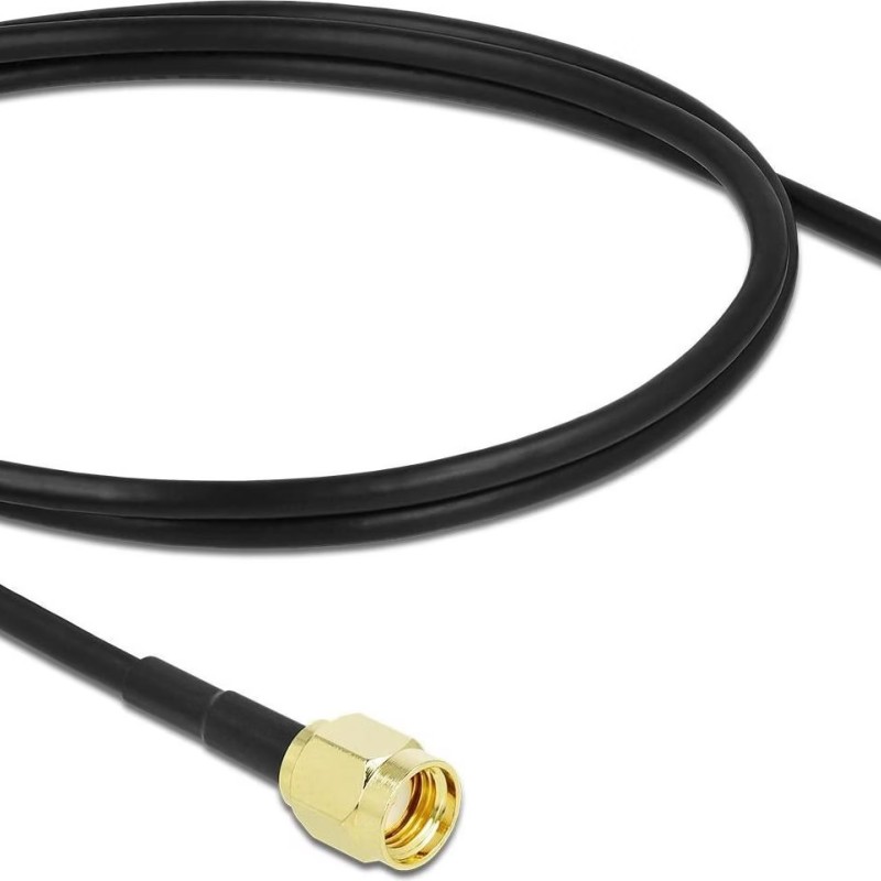 Delock Antennenkabel RP-SMA Stecker zu RP-SMA Buchse LMR/CFD100 1