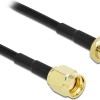 Delock Antennenkabel RP-SMA Stecker zu RP-SMA Buchse LMR/CFD100 1