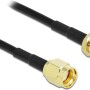 Delock Antennenkabel RP-SMA Stecker zu RP-SMA Buchse LMR/CFD100 1