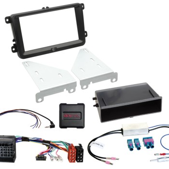 2-DIN Kit mit Fach Seat/Skoda/VW Fahrzeuge LFB/Antenne