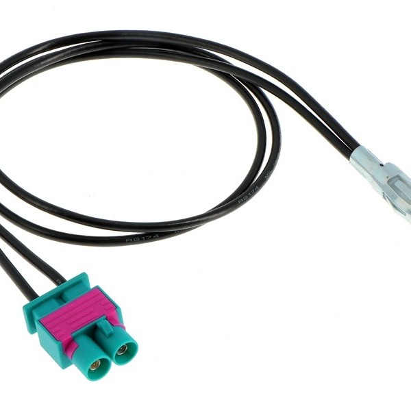 Antennenkabel DOPPEL FAKRA (M) - DIN (M) Kabel 50cm