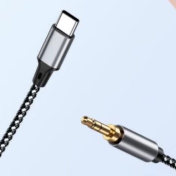 Audiokabel Typ C - Mini-Klinke 3,5 mm 1 m Schwarz